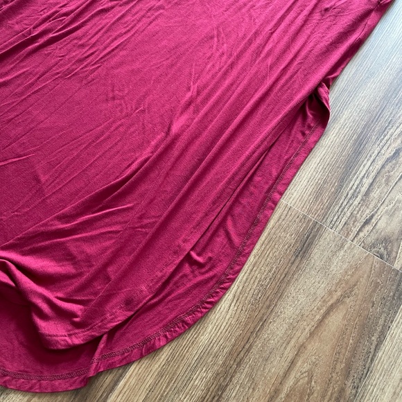 V Neck Maxi Dress in Burgundy color. - Picture 5 of 5